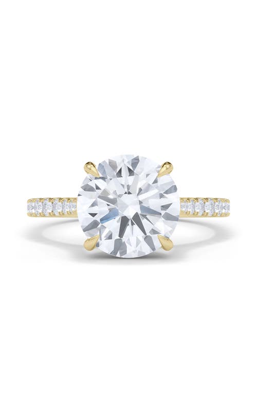Hautecarat 18k White Gold Brilliant Cut Lab Created Diamond Engagement Ring In 2.00 Ctw 18k Yellow Gold