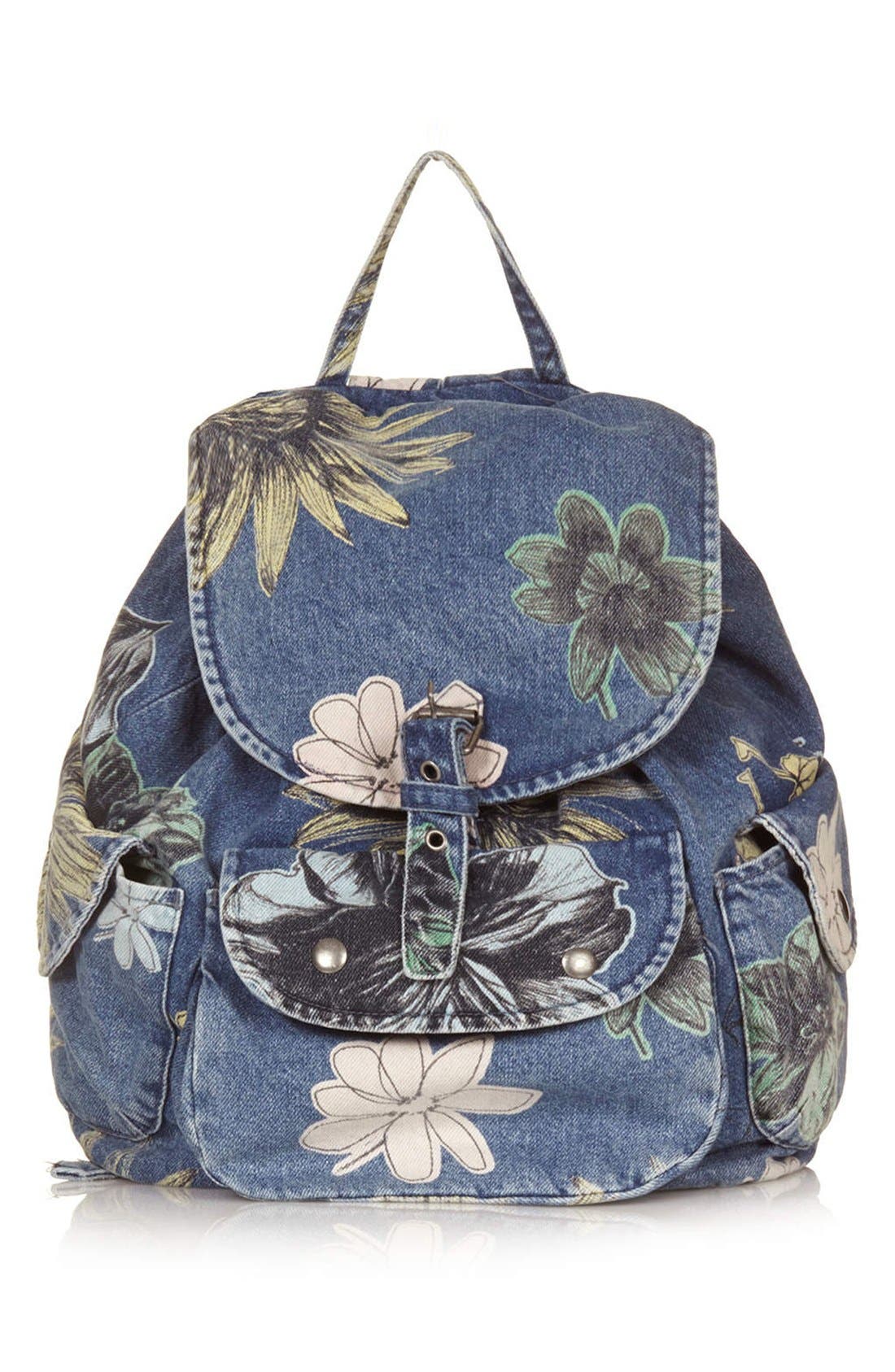 'Mom' Floral Denim Backpack Nordstrom