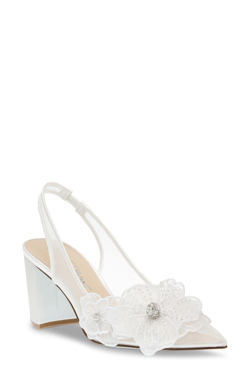 Betsey Johnson Petra Slingback Pointed Toe Pump in Ivory 