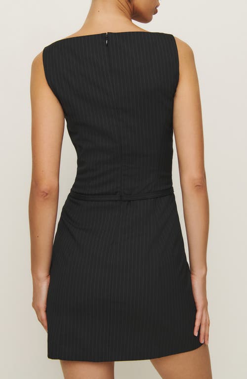 Shop Reformation Taya Sleeveless Sheath Minidress In Black