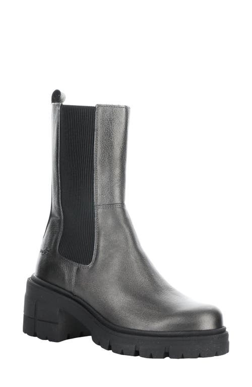 Bos. & Co. Brunas Waterproof Chelsea Boot In Steel Black Vetro/elastic