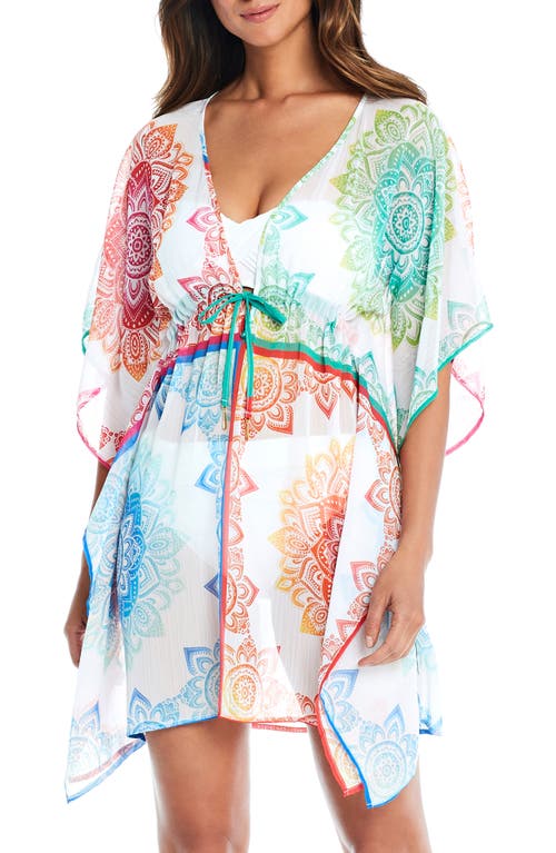 Cover-Up Caftan in Blue Green Multi