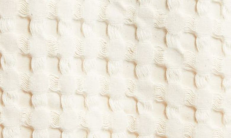 Oas Waffle Knit Camp Shirt In Off White