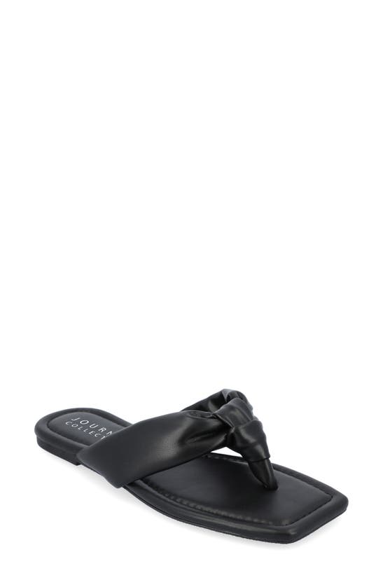 Shop Journee Collection Tru Comfort Ares Vegan Leather Sandal In Black