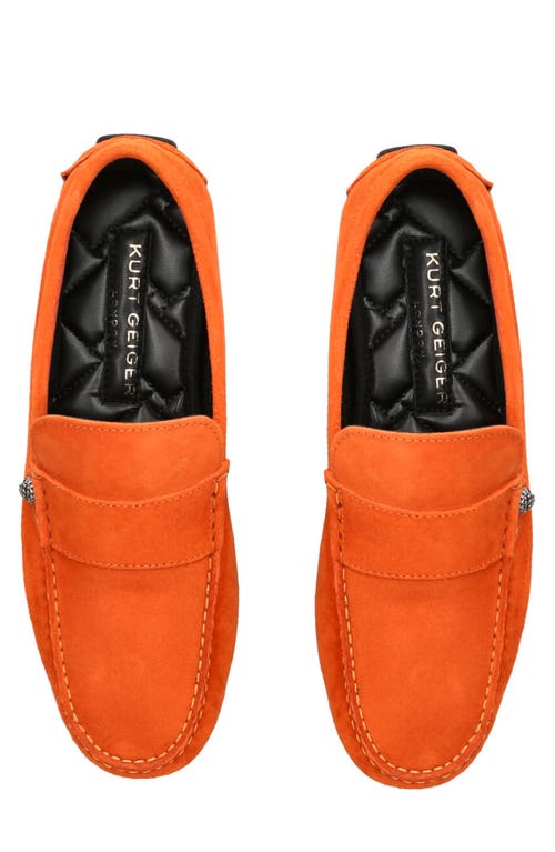 Kurt Geiger Stirling Moc Toe Driving Shoe In Orange