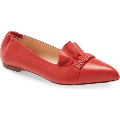 Agl Ruffle Ballet Flat - Red
