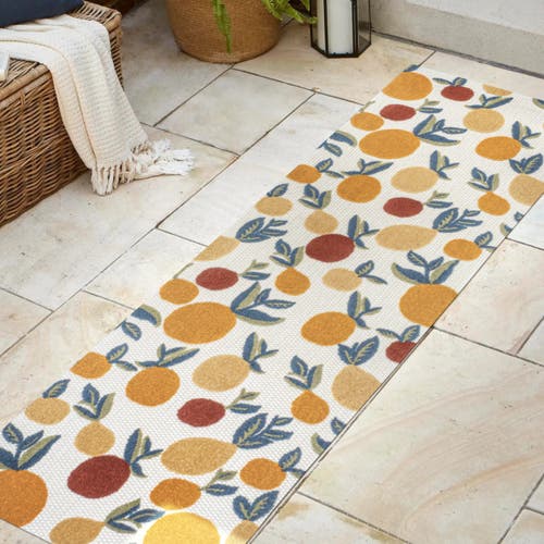 Jonathan Y Limone Bold Lemon High-low Indoor/outdoor Area Rug In Orange/beige/cream