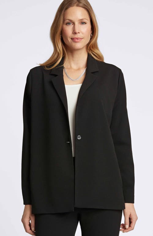 Foxcroft Morgan Crepe Knit Blazer In Black