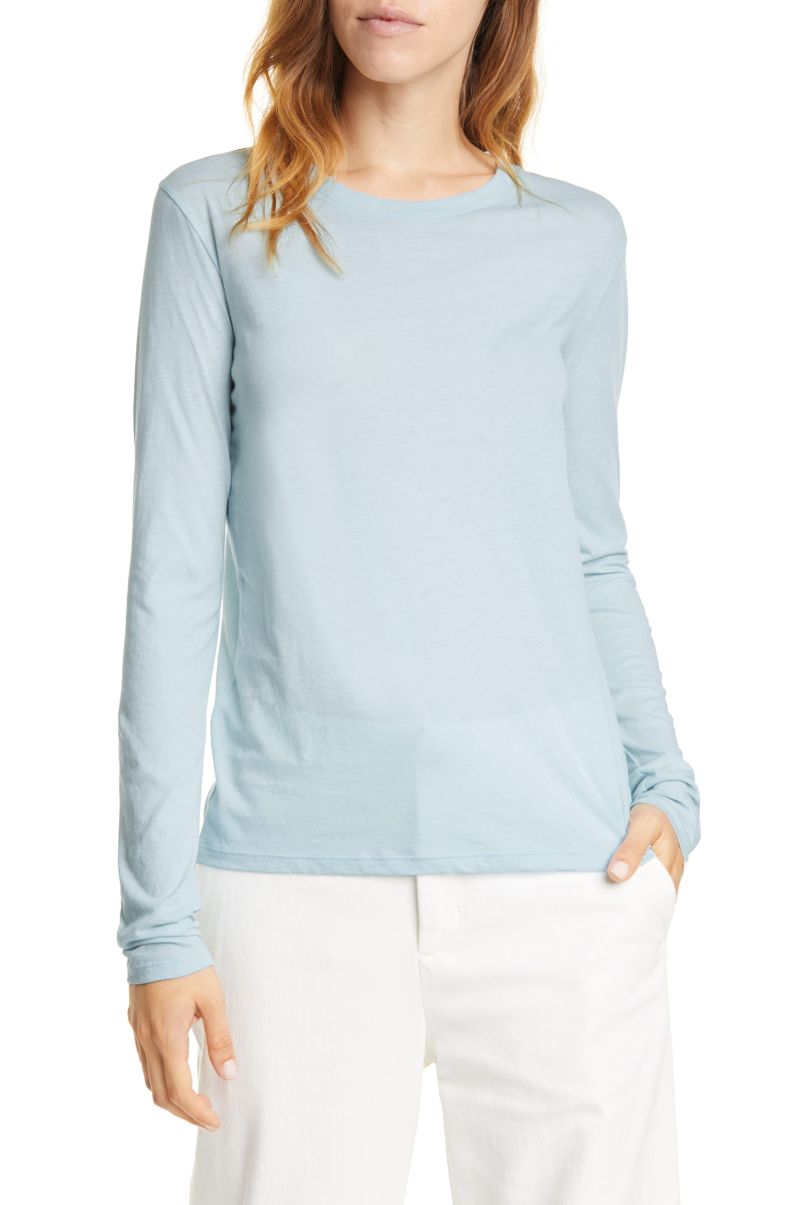 basic cotton long sleeve top