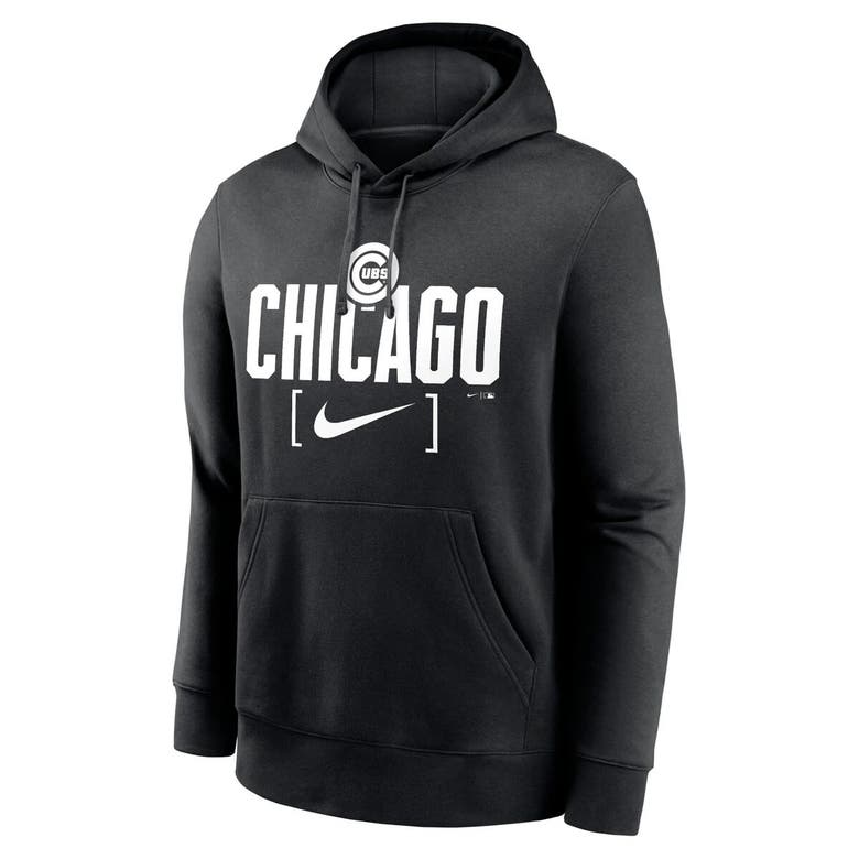 Shop Nike Black Chicago Cubs Club Slack Pullover Hoodie