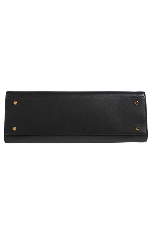 Veronica Beard Dash Large Leather Crossbody Bag In Black