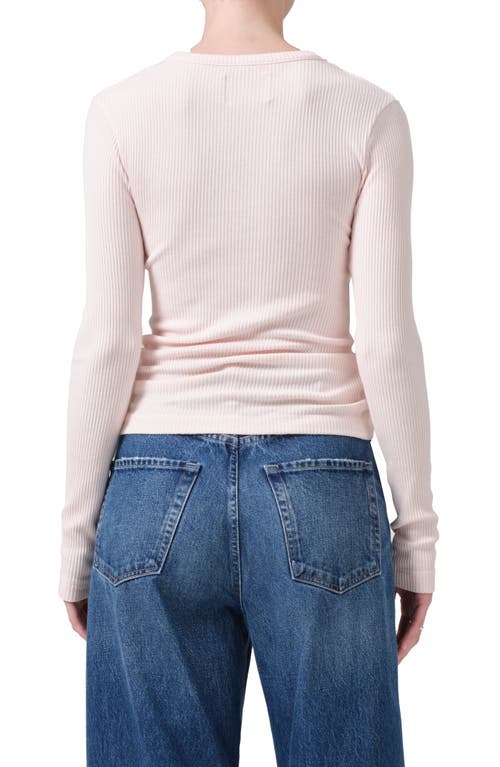 Shop Citizens Of Humanity Bina Rib Crewneck Sweater In Cameo