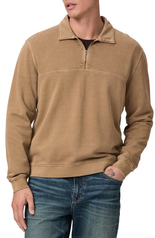 Shop Paige Davion Quarter Zip Pullover In Vintage Dried Tobacco