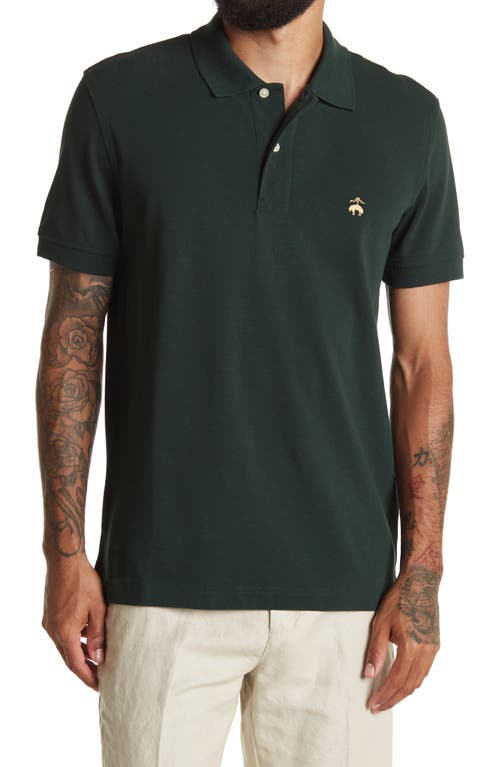 Brooks Brothers Short Sleeve Knit Supima Stretch Polo Shirt Dark Green at Nordstrom,