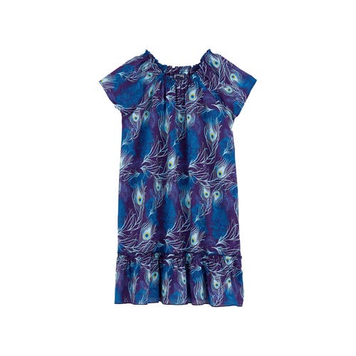 Vilebrequin Kids' Eyes Of The Wind Cotton Voile Dress In Minuit