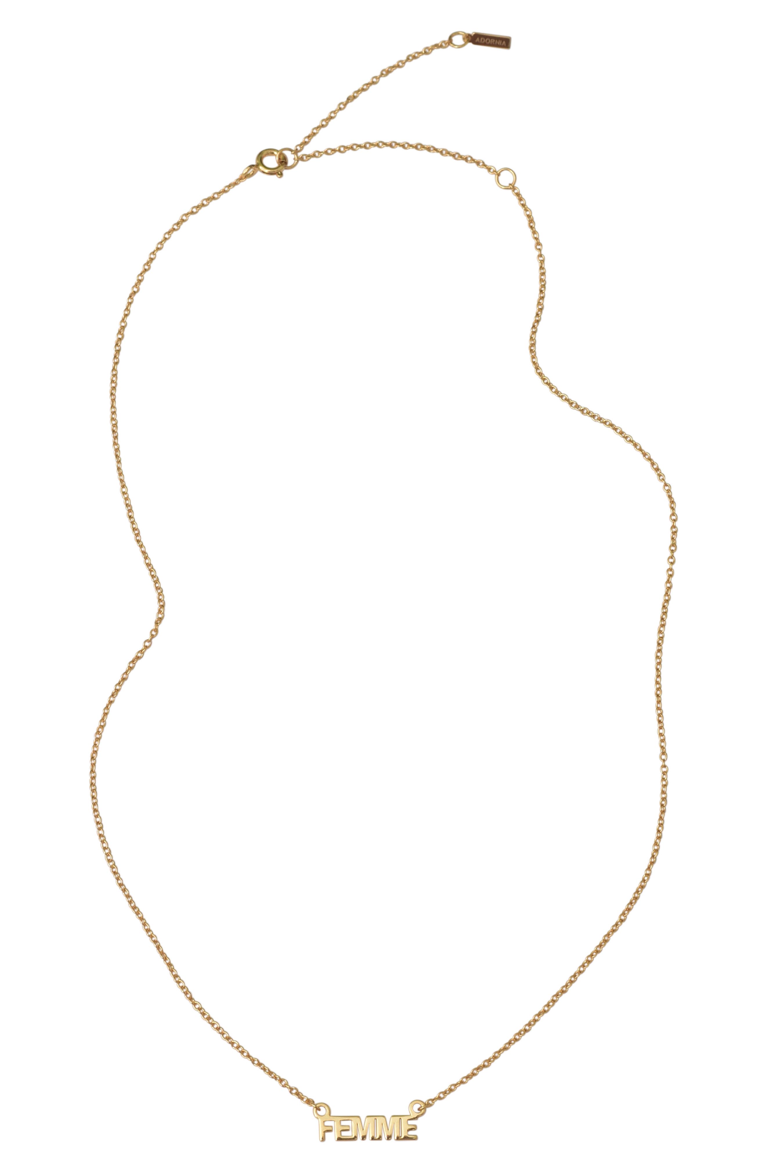 Adornia 14k Gold Vermeil Femme Pendant Necklace