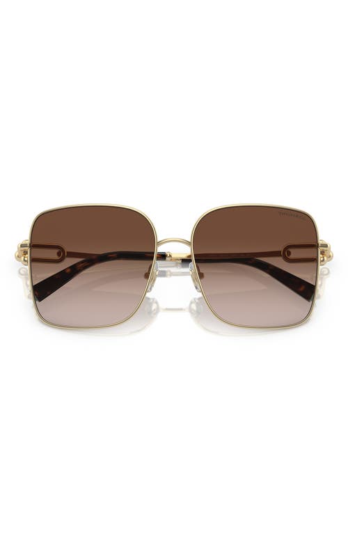 Tiffany & Co. 58mm Gradient Square Sunglasses in Pale Gold at Nordstrom