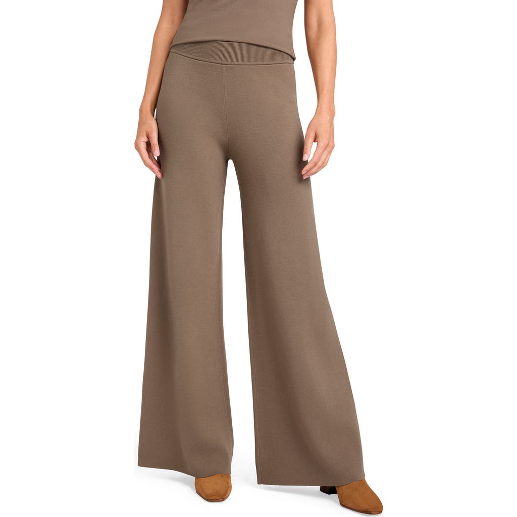 Shop Splendid X @cellajaneblog Wide Leg Sweater Pants In Toast