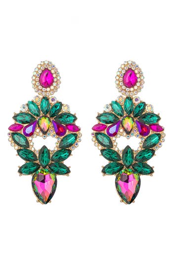 Eye Candy Los Angeles Daytona Statement Drop Earrings In Gold