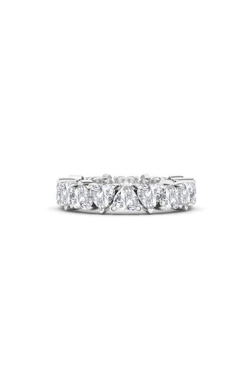 Shop Hautecarat Alternating Hearts Lab Created Diamond Eternity Ring In White Gold