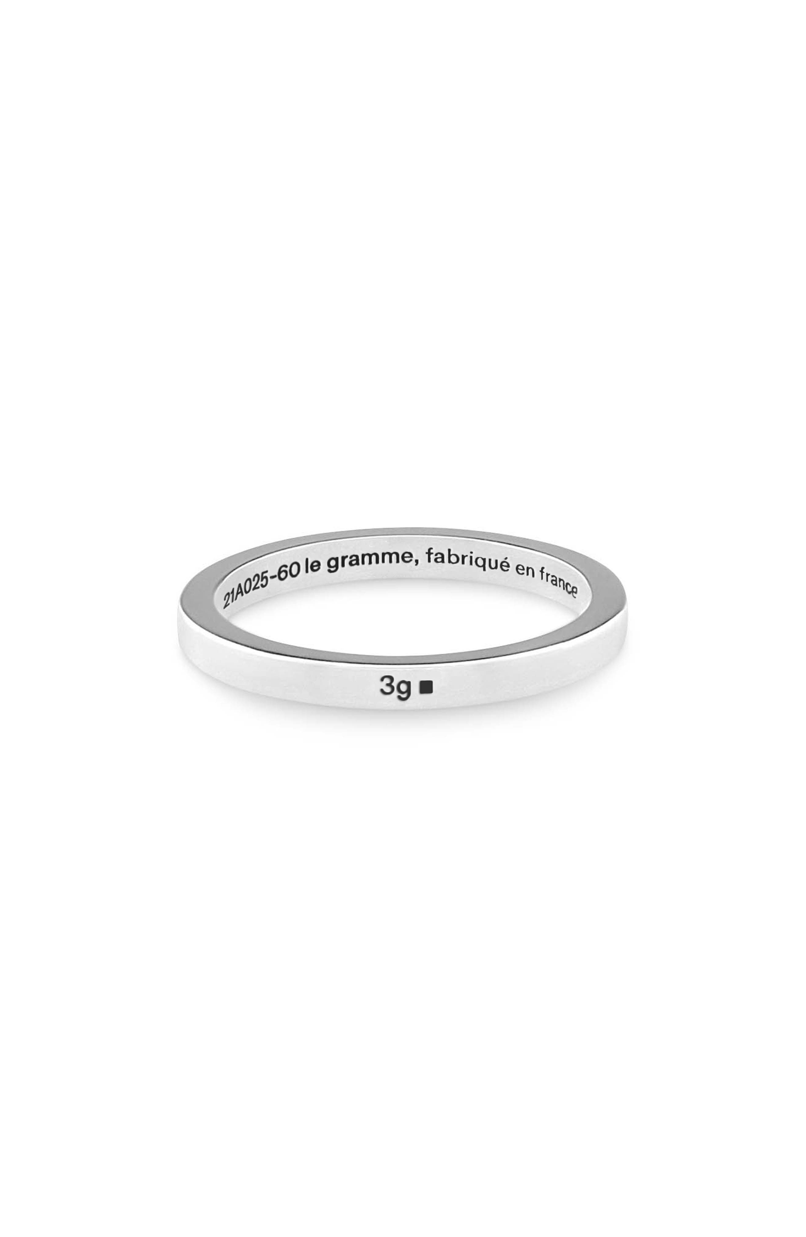 Mens Jewellery Rings Le Gramme 3g Polished Band Ring for Men 