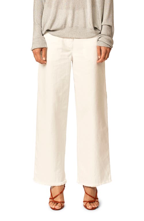 Interior The Clarice Fray Hem Carpenter Pants Grey at Nordstrom,