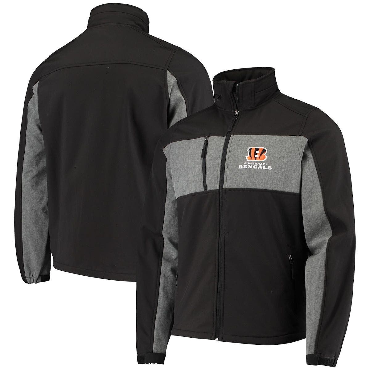 Men's Dunbrooke Black/Gray Cincinnati Bengals Alpha Full-Zip Jacket