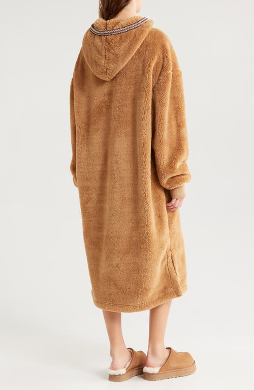 Shop Ugg(r) Long Fleece Hoodie In Chestnut
