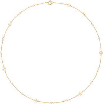 Tory Burch Kira Pearl Delicate Necklace