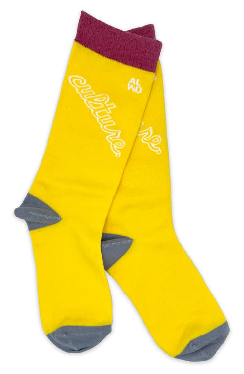 A Life Well Dressed Culture Statement Socks in Yellow/Rose/Grey
