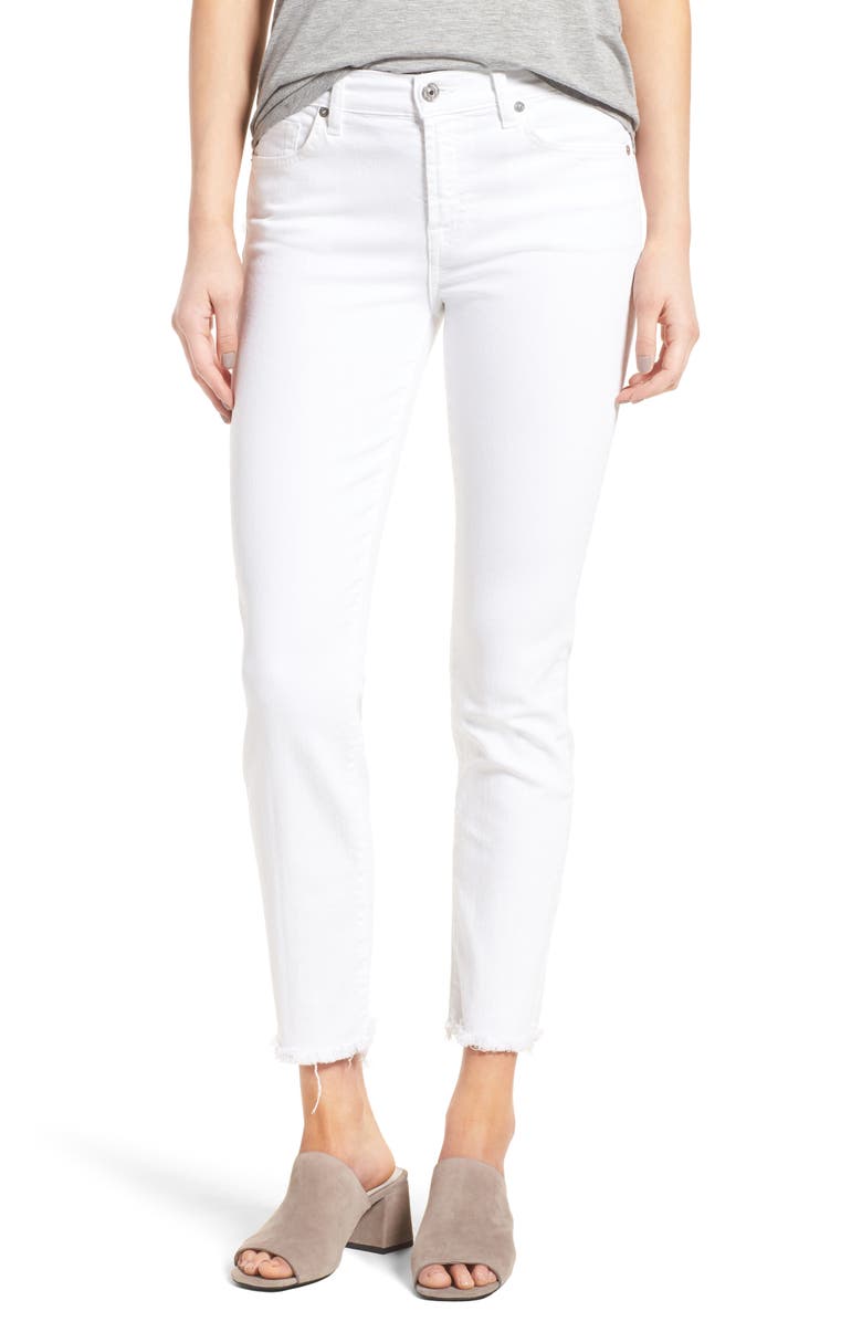 7 For All Mankind® Roxanne Ankle Straight Leg Jeans (White Fashion ...