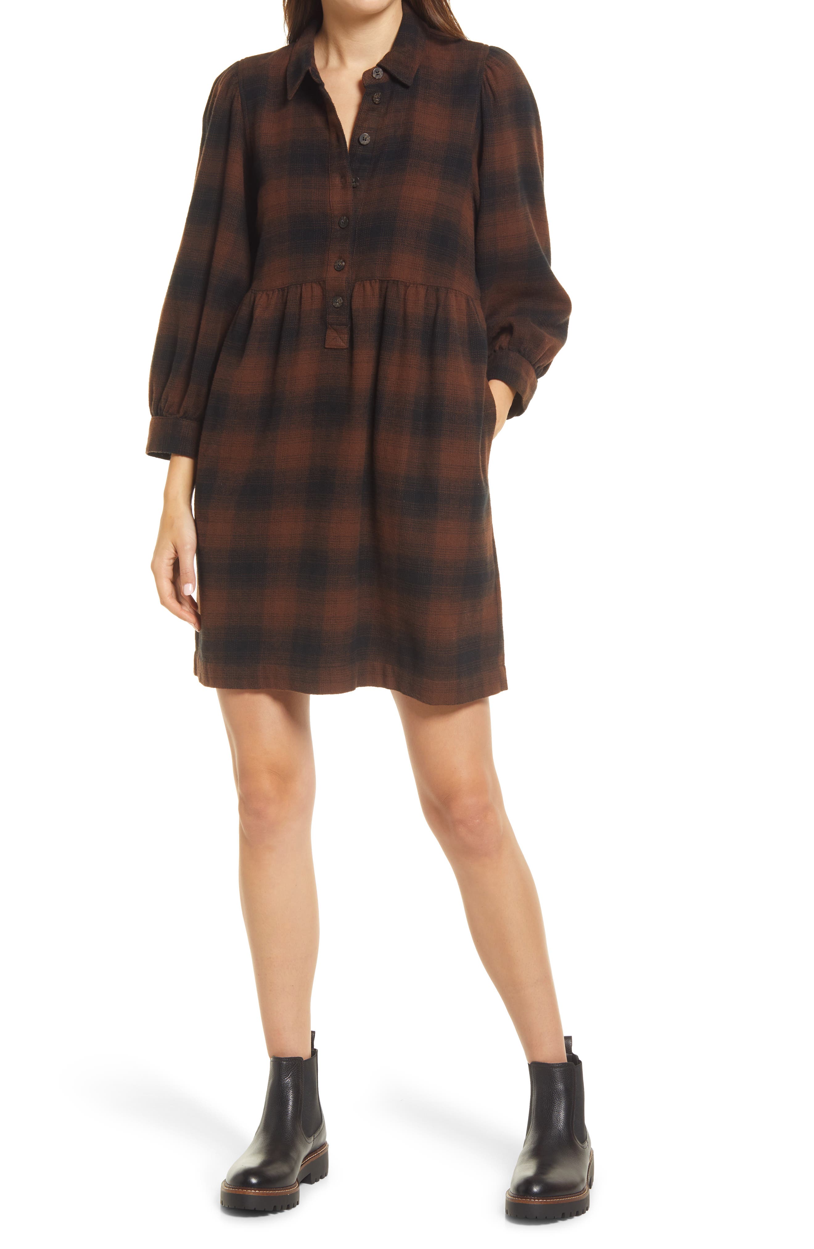 plaid dress nordstrom