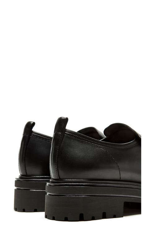 Shop La Canadienne Tray Waterproof Platform Penny Loafer In Black Leather