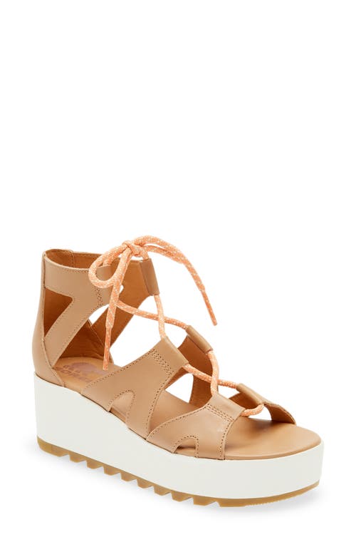 SOREL Cameron Platform Gladiator Sandal Honest Beige Gum 17 at Nordstrom,