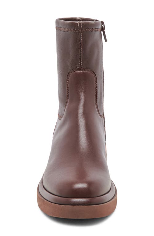 Shop Dolce Vita Simaya H2o Waterproof Platform Bootie In Mahogany Leather H2o