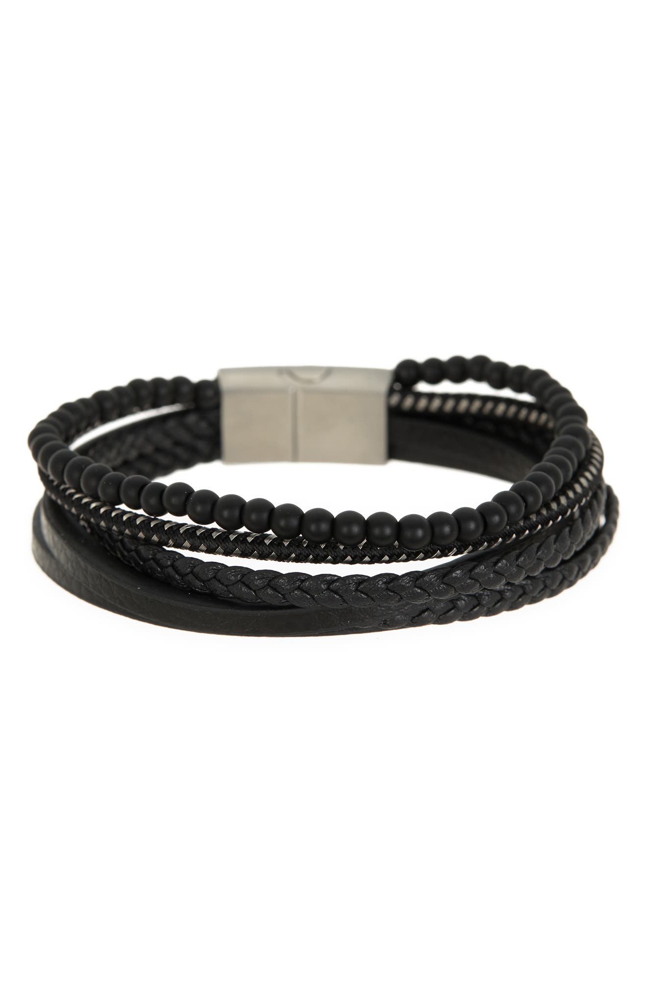 William Rast Black Braided Leather 