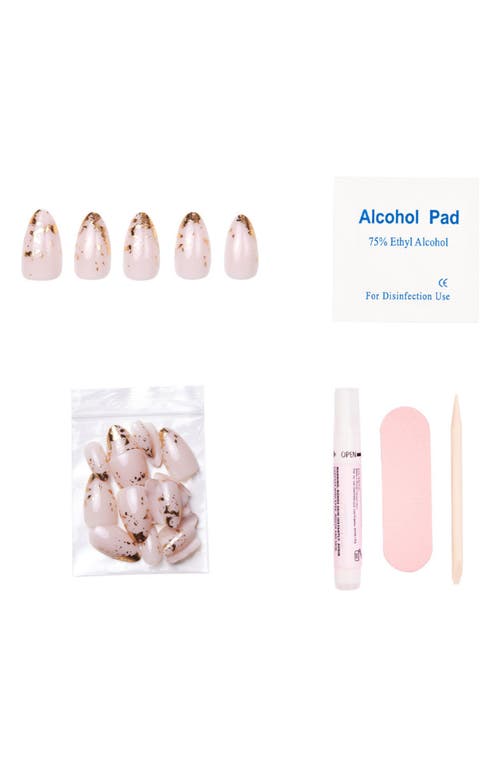 Shop Glamnetic Short Almond Press-on Nails Set In 24k