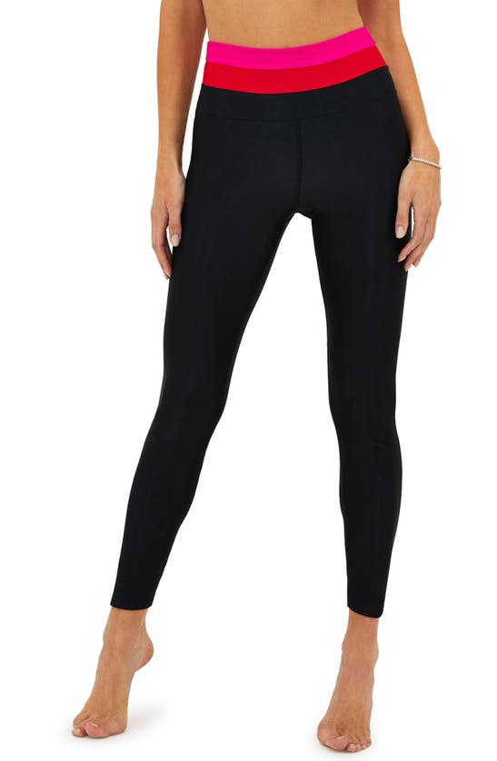 Shop Beach Riot Trinity Ribbed Leggings In Black Multi