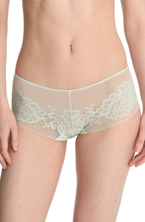 Shop Natori Flora Boyshorts In Mint/dew