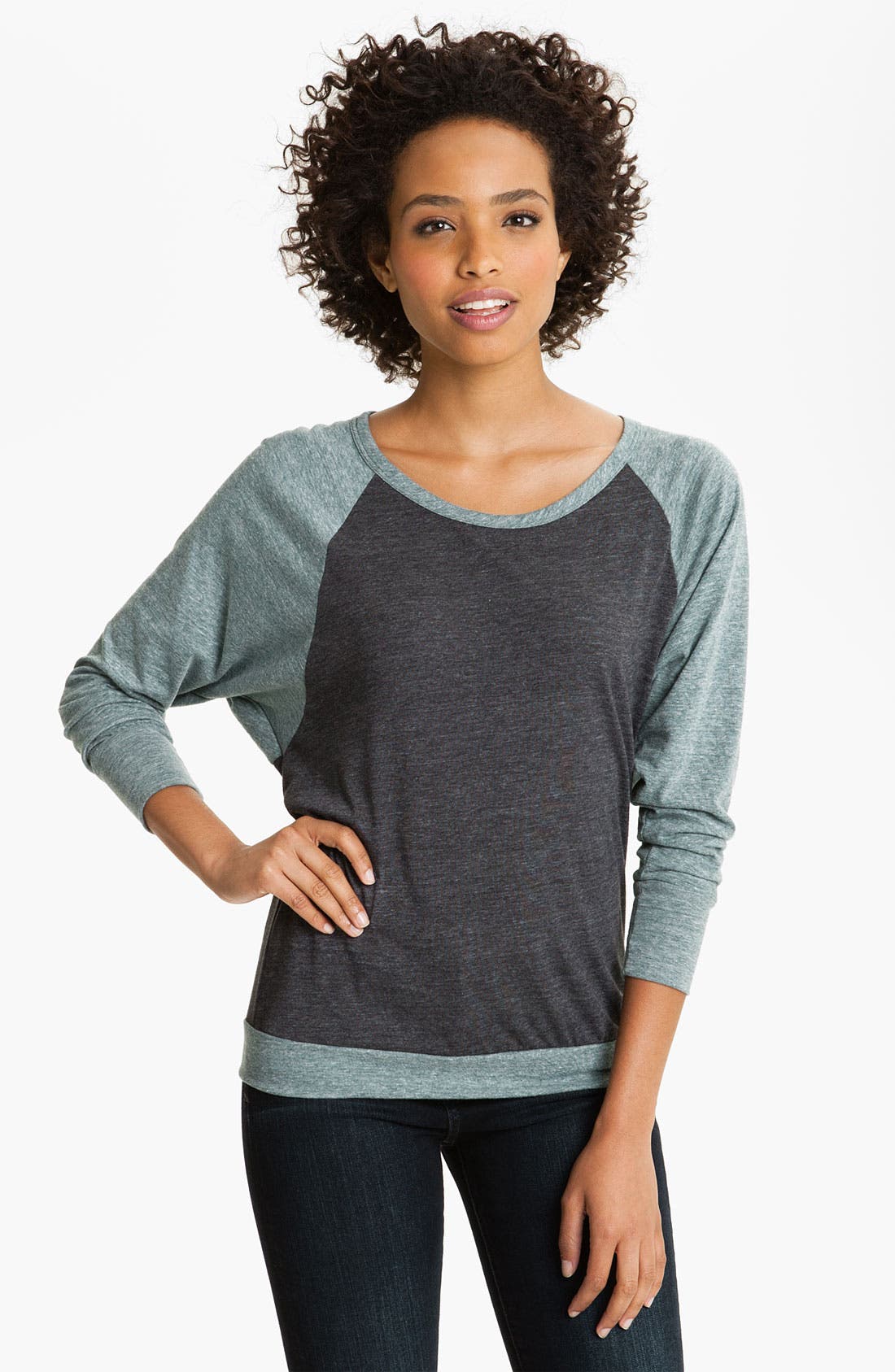 Bobeau Heathered Baseball Tee Nordstrom