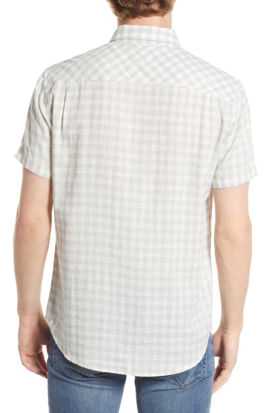 Rails Fairfax Gingham Relaxed Fit Short Sleeve Button-up Shirt In Grey Gingham Melange