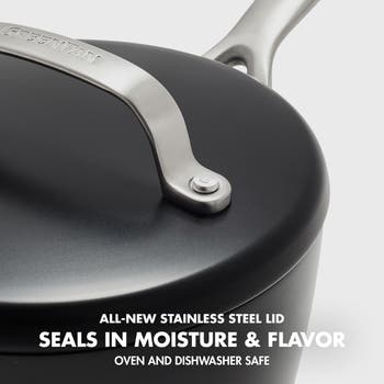 GreenPan GP5 Stainless Steel 12-Inch Frying Pan & Lid