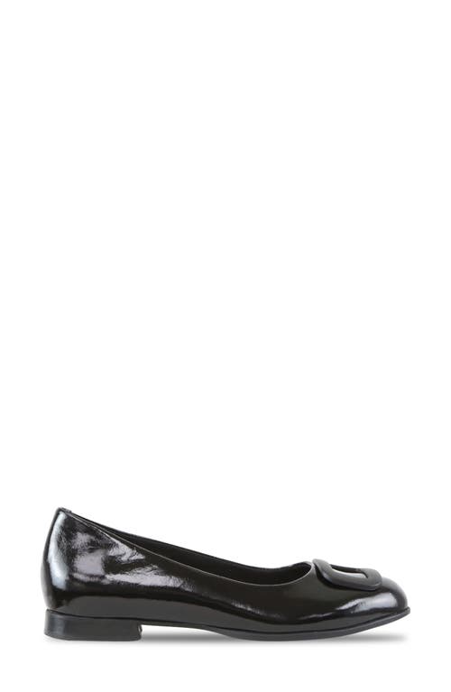 Shop Munro Gianna Buckle Flat In Black