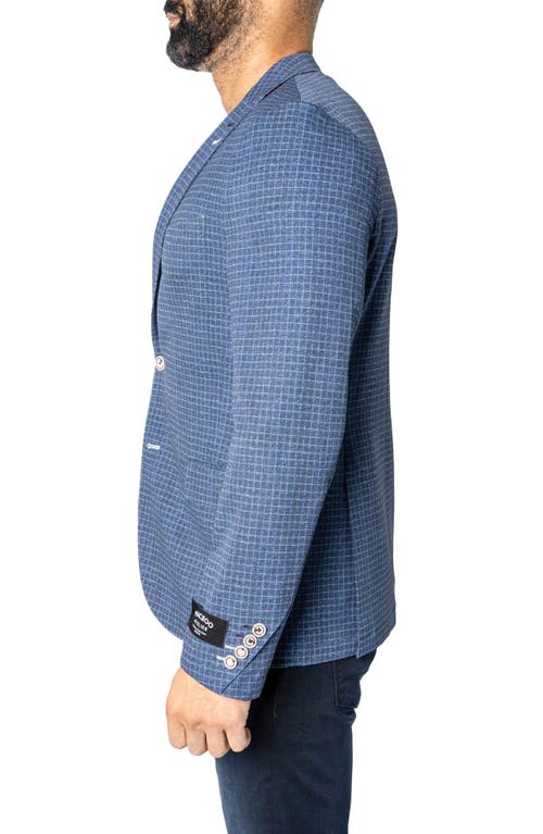 Shop Maceoo Unconstructed Vortex Blue Blazer