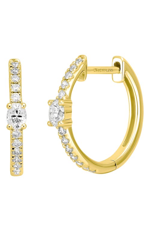 Bony Levy Linea Diamond Huggie Hoop Earrings in 18K Yellow Gold at Nordstrom