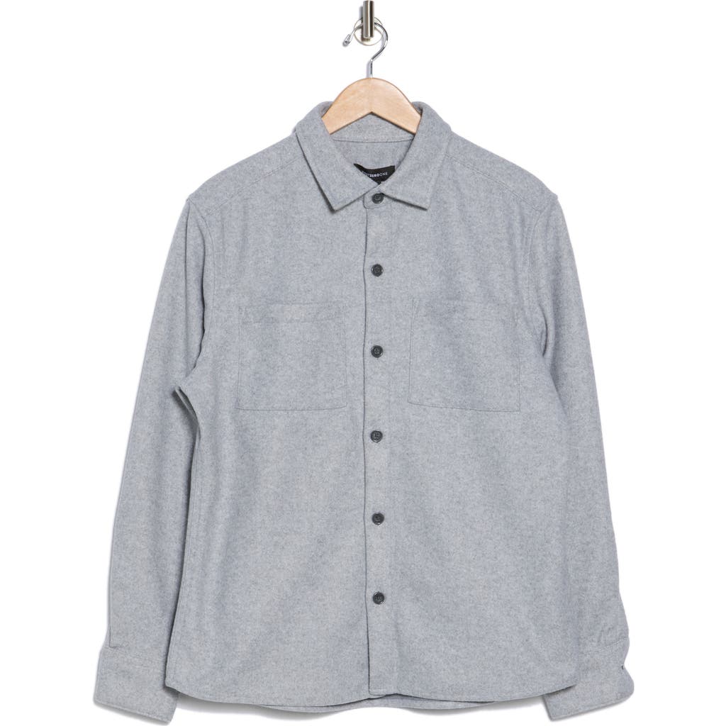 Westzeroone Claudio Flannel Button-up Jacket In Grey