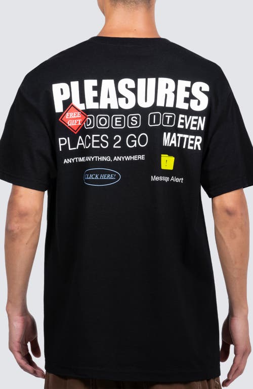 Shop Pleasures Grass Fed Cotton Graphic T-shirt In Black