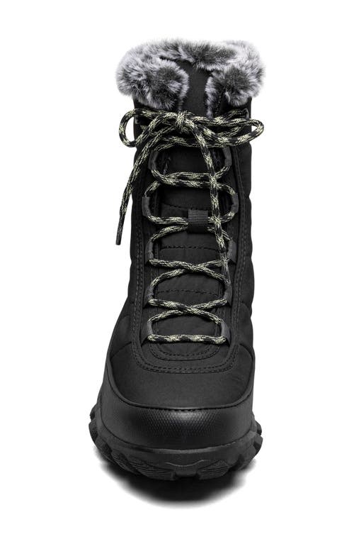 Shop Bogs Cedar Quilted Waterproof Boot In Black