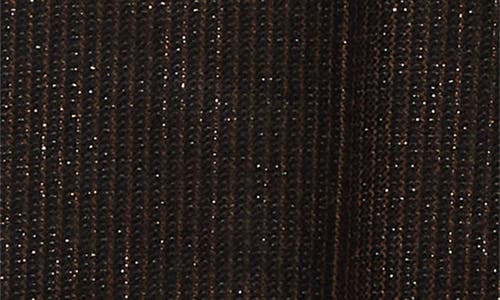 Amiri Lurex Stripe Flare Trousers In Dark Brown