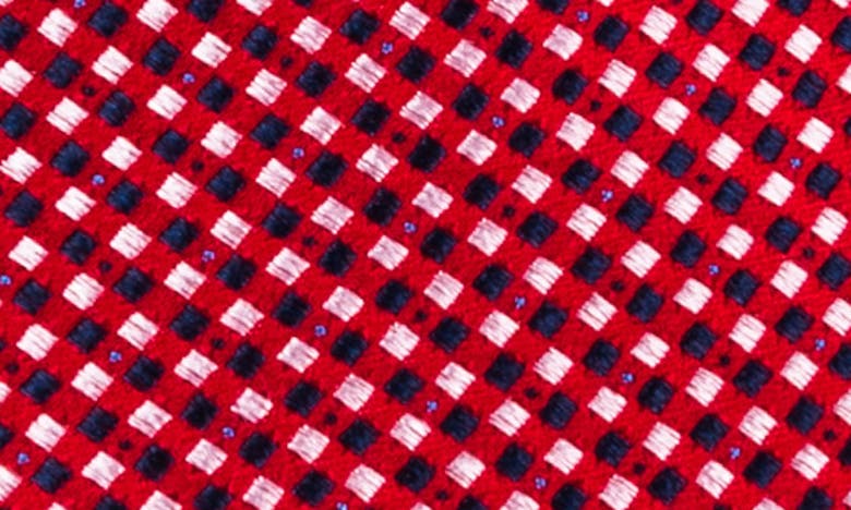 Wrk Neat Silk Tie In Red